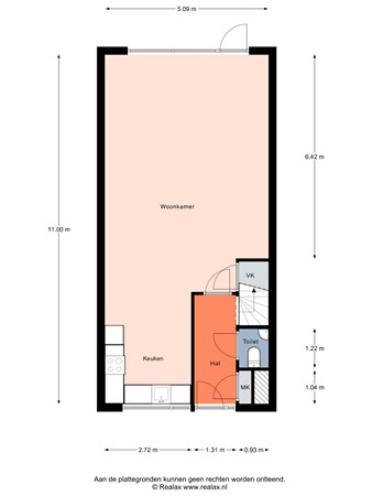 Floorplan - Plecht 220, 3751 WH Bunschoten-Spakenburg